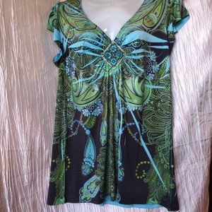 World Unity/ One World Sea Colored Blouse
